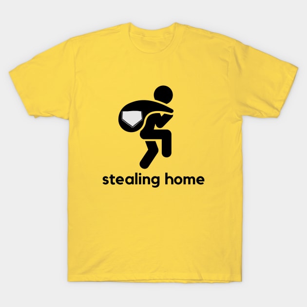 Stealing Home- a baseball design T-Shirt by C-Dogg